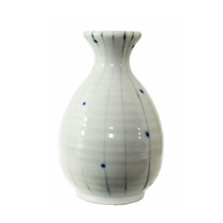 Bottiglia sakè 16cl bianca righe blu
