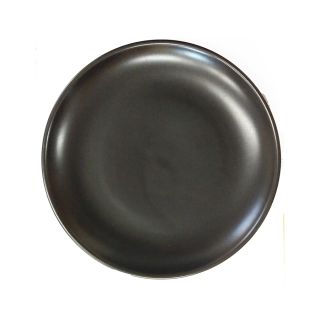 piatto tondo in ceramica nera